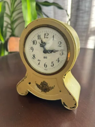 Relógio De Mesa Antigo Schmid Vintage Alemanha Ocidental (Para Restaurar)