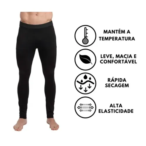 Meia Calça Térmica Flanelada Unissex Tamanho M