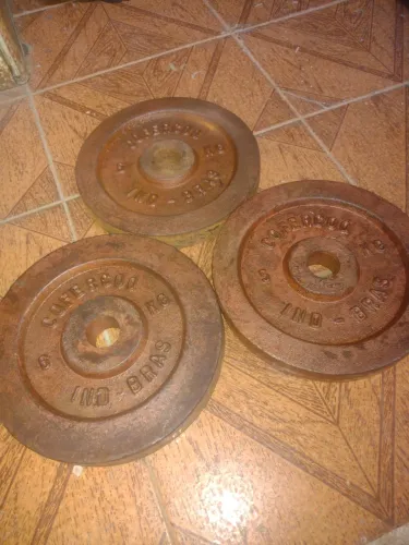 trio de anilhas 16 kg total barato