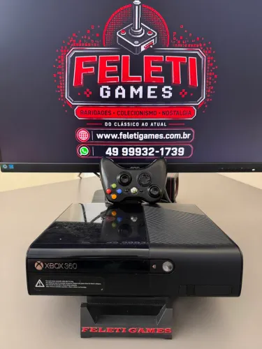 Xbox 360, + HD com 100 jogos, garantia de 60 dias pela loja, www.feletigames.com.br
