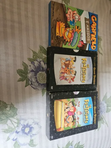 Dvds box, Os Flinstones Vol 1 e 2, Garfield, Box originais