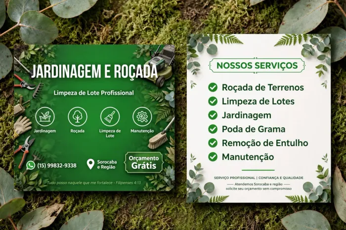 Jardinagem e roçadas de lotes
