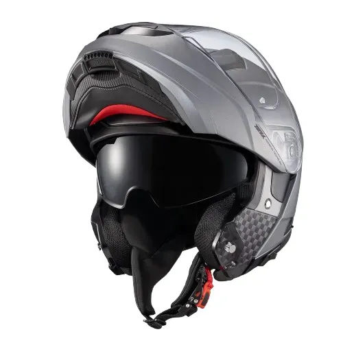 Capacete Texx Kratos Escamoteavel Titanium Fosco - somos loja, parcelamos