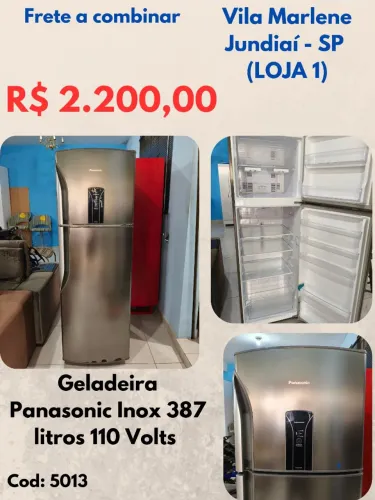 Geladeira Panasonic Inox 387 litros 110 Volts