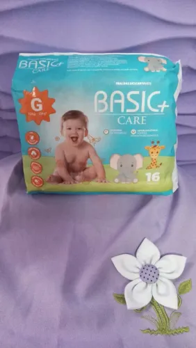 Fralda descartável Basic+ Care G - 16 unidades