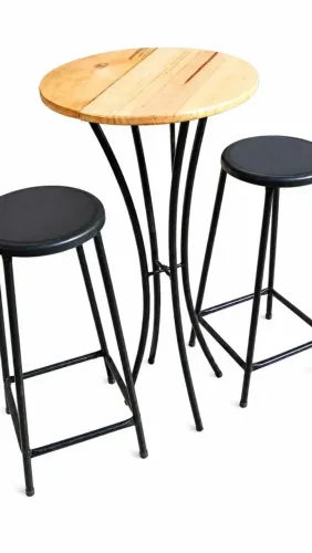 Conjunto Mesa bistrô tampo quadrado angeli
