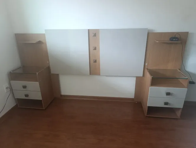 Cabeceira c Led + 2 gavetas Casal/Queen/King