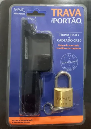 Trava TR 03 e cadeado CR30 PAPAIZ