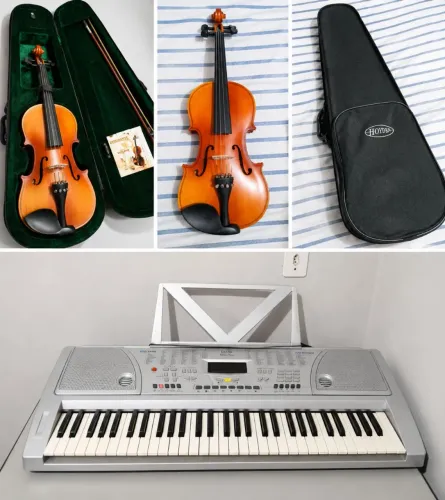 KIT MUSICAL - VIOLINO HOYDEN + TECLADO MUSICAL KEY BLACK 223