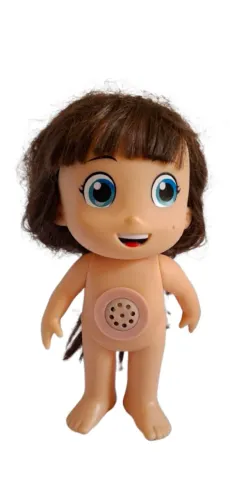 Boneca Gi Neto Aventureira Vermelha - Musical Baby Brink
