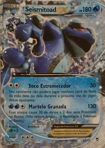 Carta Pokémon Seismitoad EX - Ultra Rare 20/111