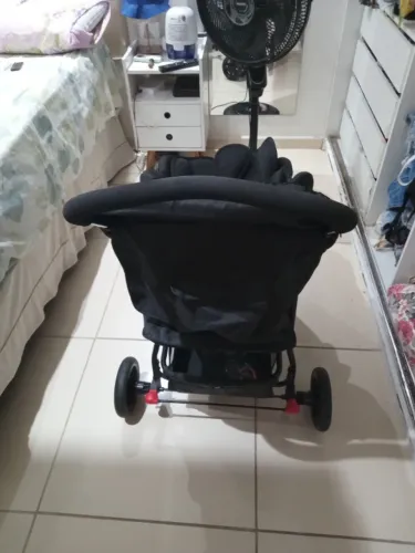 Carrinho de Bebê de 3 Rodas Wizz Cosco + Bebê Conforto (Travel System) - Preto