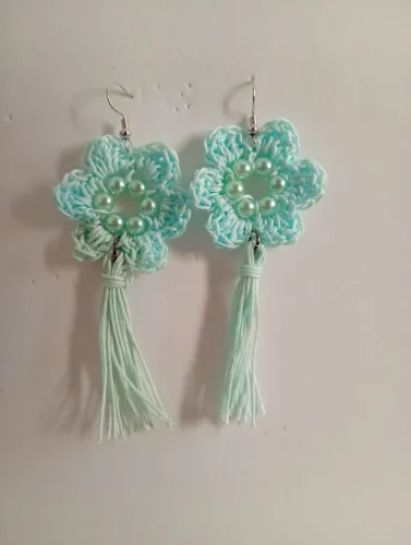 Brincos de crochê