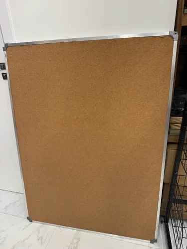 Quadro de Avisos Mural Cortiça + Alumínio 120x90cm 