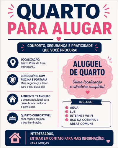 Quarto para moça