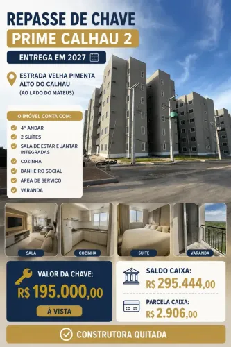 Imóvel para venda com 50 metros quadrados com 2 quartos em Alto do Calhau - São Luís - MA