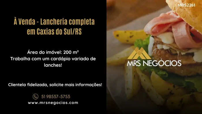 À Venda - Lancheria completa em Caxias do Sul/RS