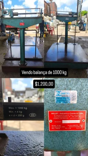 Vendo balança de 1000 kg 