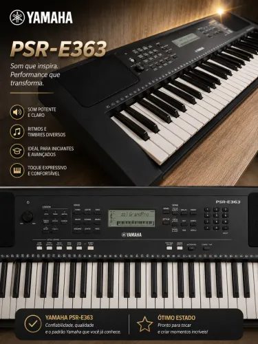 Teclado musical Yamaha Psr e363