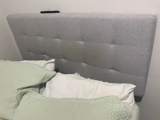 CABECEIRA CAMA BOX ORTOBOM CINZA