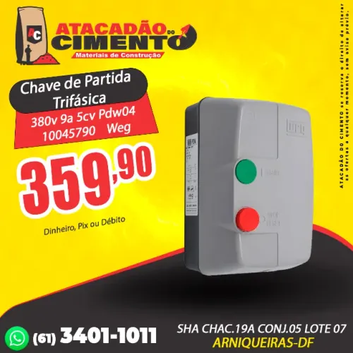 Chave De Partida Weg Pdw04 5cv Trifasico 380v 