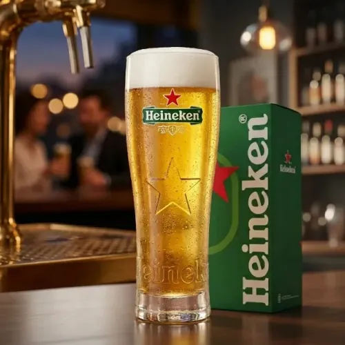 Copo Heineken Tulipa 250ml Chopp Relevo Star Glass  Edição Limitada