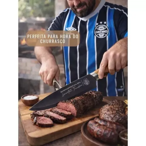 Faca Churrasco Oficial Time Grêmio