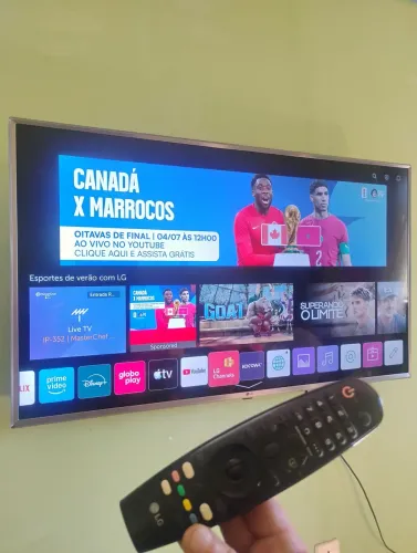 Smart tv LG 50 polegadas webos comando de voz zera