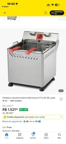 Fritadeira elétrica, nunca usada.