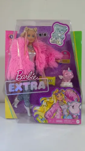 Boneca Barbie Extra Fashion Doll #3 Pink Coat Mattel Nova Lacrada na Caixa
