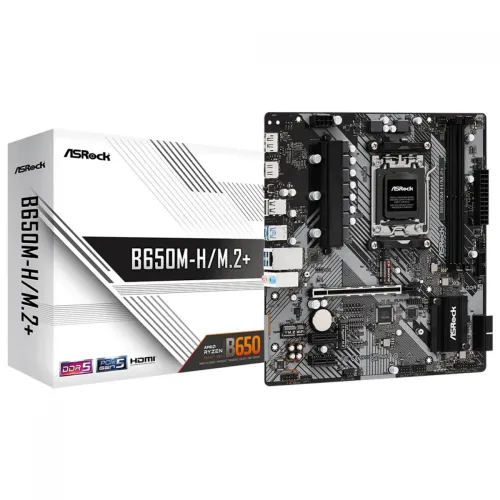 Placa mãe AM5 | PCI 5.0 | B650M-H m.2+ Asrock | 2 Slot Nvme