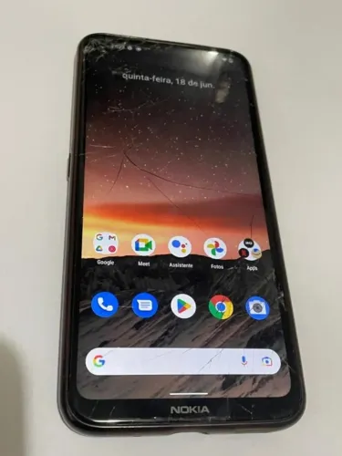 celular nokia 5.4 funcionando com tela trincada