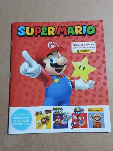 Album figurinhas incompleto super mario bross