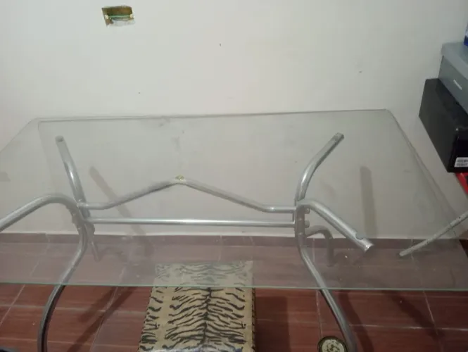 Mesa de vidro 4 cadeira