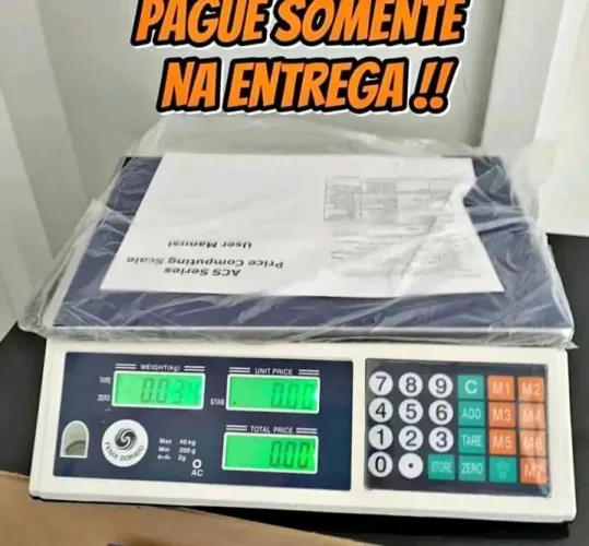 Balança eletronica 40kg bivolt 110/220V visor duplo 