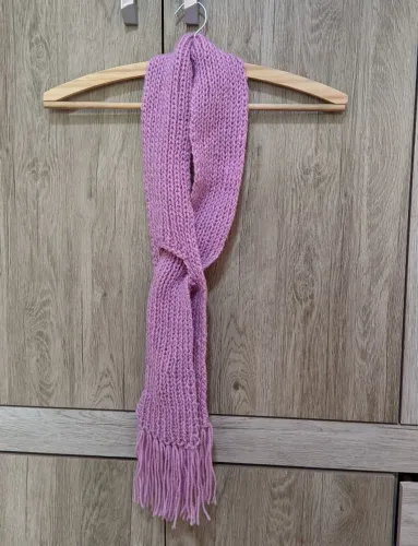 Cachecol Artesanal Curto - Lilás