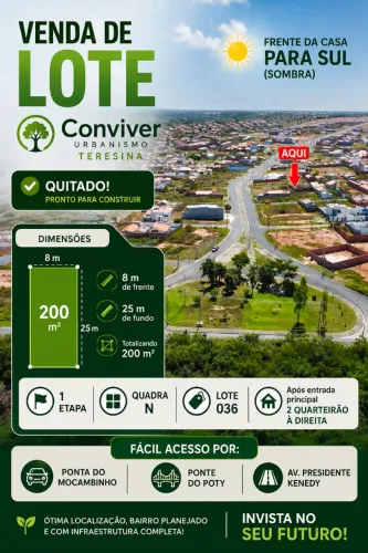 Lote Conviver Teresina 8x25 Quitado
