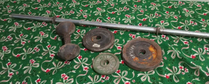 Barra de musculação reta maciça
