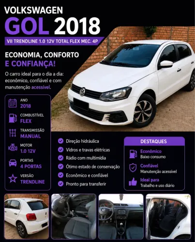 Volkswagen Gol Geração VII Trendline 1.0 12V Total Flex Mec. 4P 2018