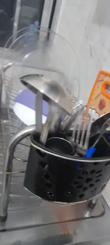 Escorredor de louca em inox bem grande perfeito