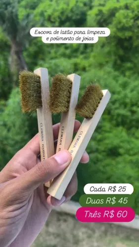Escova de latão para limpar Prata, Pronta entrega
