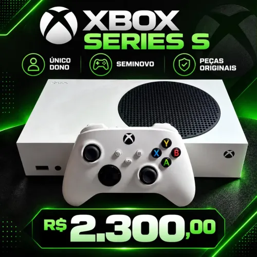 Venda-se Xbox series s semi novo. só ta sem a caixa por que choveu e molhou
