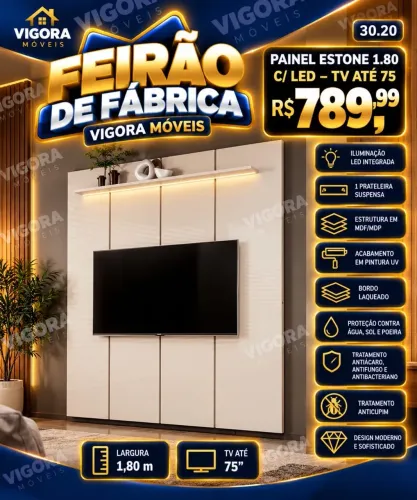 Painel Estone Tv até 75?