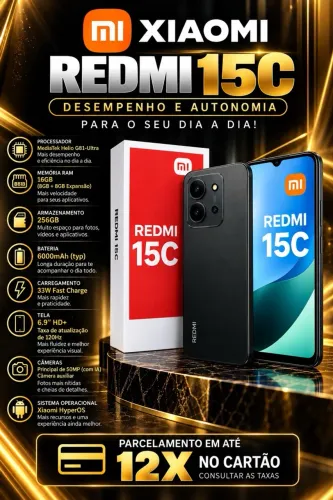 Celular XIAOMI REDMI 15C 8/256 GB