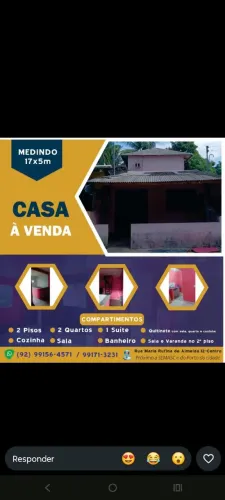 Vendo casa, em belíssimo estado, centro do município