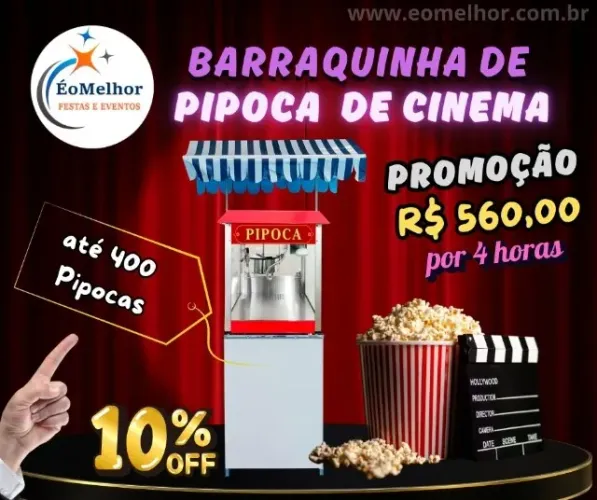 Barraquinha de Pipoca e Algodão Doce - www.eomelhor.com.br
