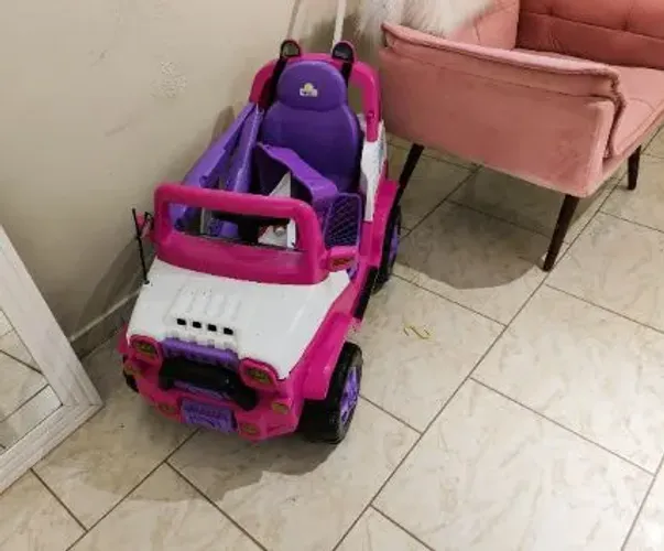 Carrinho De Passeio E Pedal Com Cinto De Segurança Diipi-Calesita Rosa