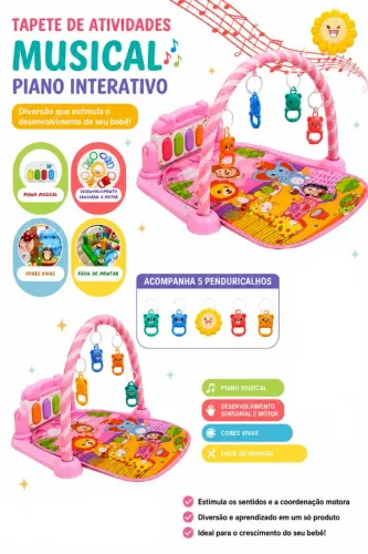 Tapete de atividades interativa para bebês