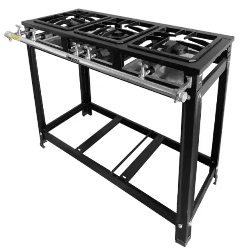 Fogão industrial 3 bocas de ferro fundido ALTA pressão, NOVO, garantia e entrega GRÁTIS***