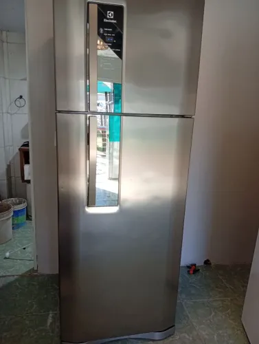 Geladeira inox pego a sua na troca